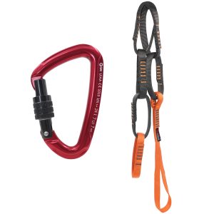 16mm Nylon Safe Chain & Carabiner Kit Gray-Orange